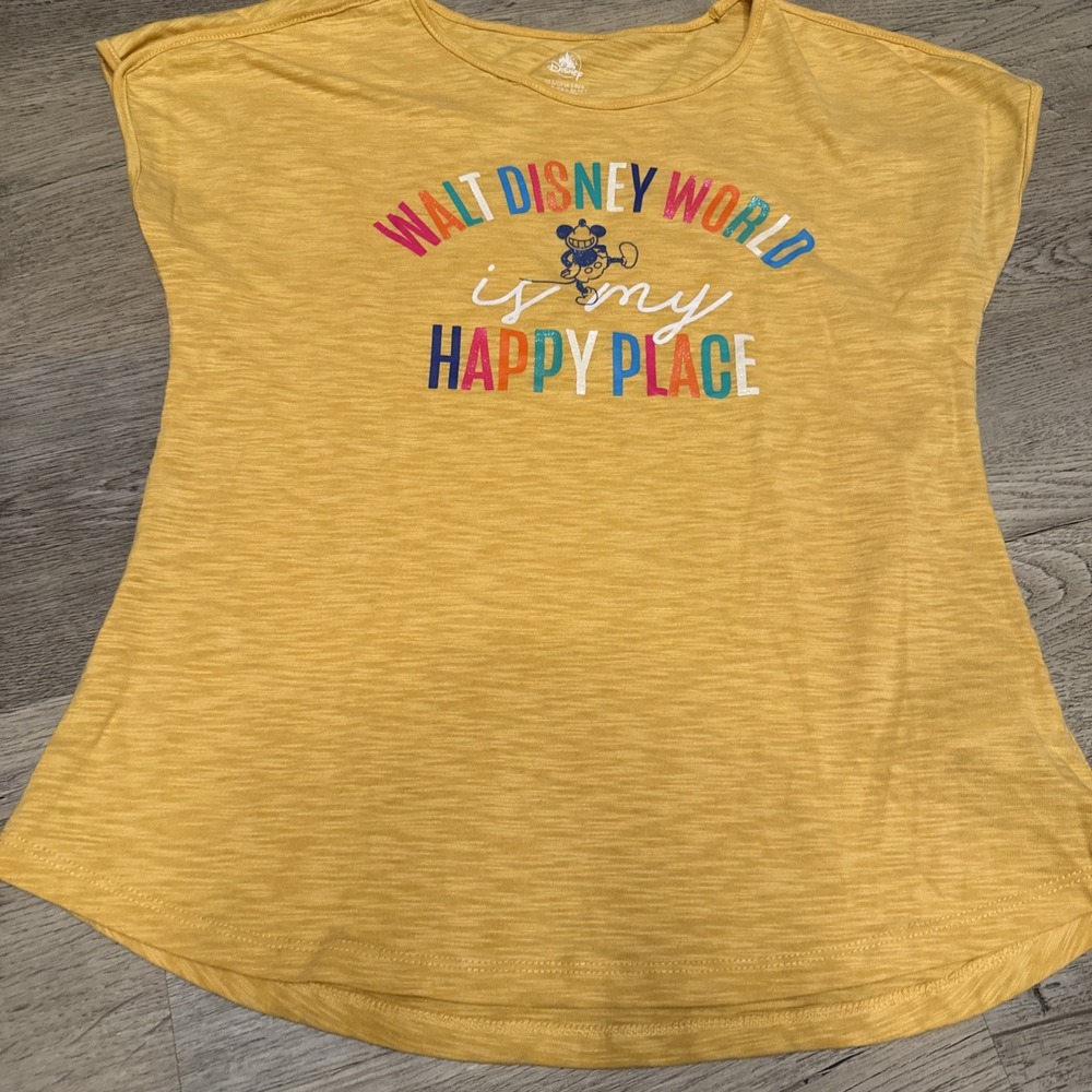 Disney Parks Walt Disney World Is My Happy Place T-Shirt MICKEY‎ DANCING  Small